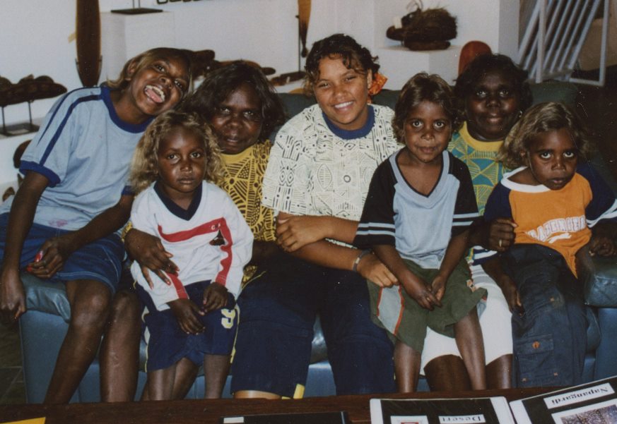 Dorothy Napangardi's family - daughters Annette, Julie, Sabrina and grandkids